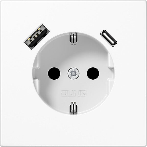 JUNG SCHUKO Steckdose mit USB Typ AC LS 1520-15 CA WW